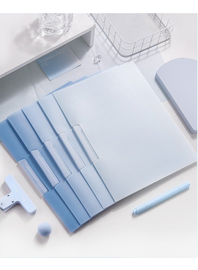 مجلدات ملونة متدرجة، 3 مجموعات من 15 مجلدًا بلاستيكيًا، تخزين تصنيف البيانات المكتبية A4، جيوب تخزين معلومات البيانات التعليمية والتجارية (3 أنظمة ألوان) - Image 3